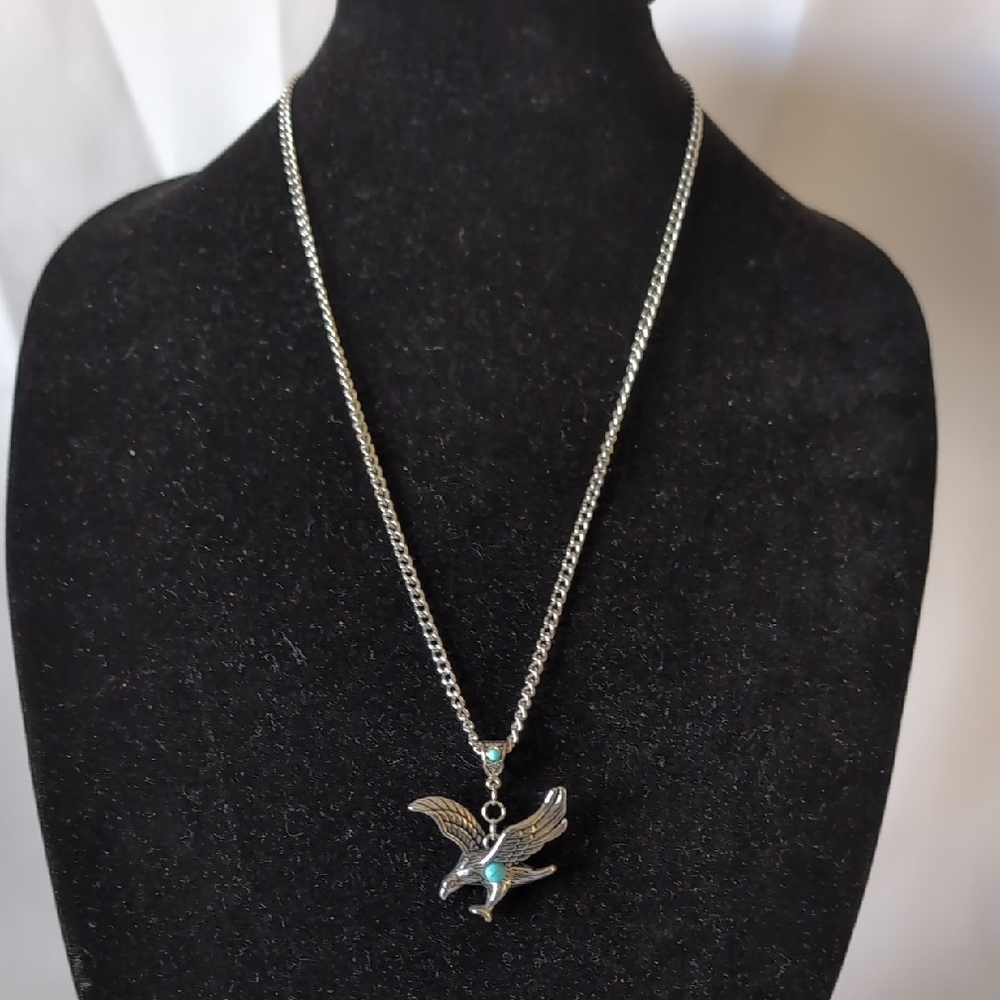 Eagle With Turquoise Necklace